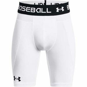 Under Armour Dětské slidovací trenky Utility Slider w/Cup white / black YXL, 160 - 170