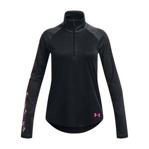 Under Armour Dívčí sportovní tričko Tech Graphic 1/2 Zip, Černá, 150 - 160