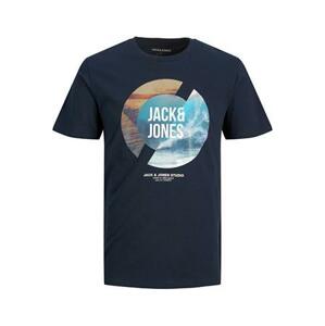 Jack&Jones Pánské triko JJTRESOR Regular Fit 12222044 Sky Captain XXL