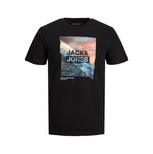Jack&Jones Pánské triko JJTRESOR Regular Fit 12222044 Black M