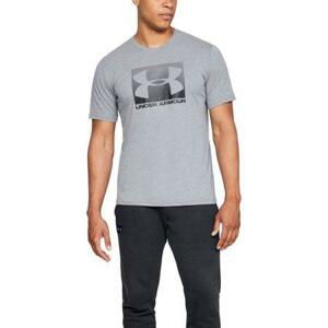 Under Armour Pánské triko Boxed Sportstyle SS steel light heather / graphite / black 3XL, XXXL