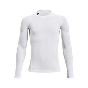 Under Armour Chlapecké funkční tričko HG Armour Mock LS white YM, Bílá, 137, –, 150