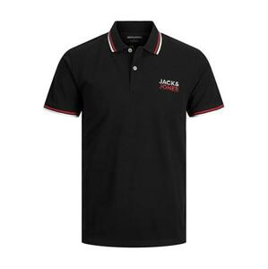 Jack&Jones Pánské polo triko JJATLAS Regular Fit 12221012 Black XL