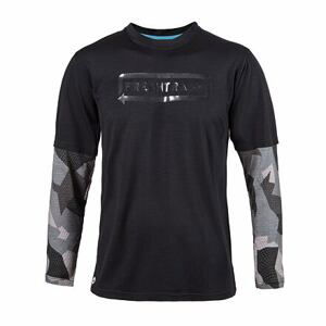 FT MEN'S ESCAPE MERINO LONG SLEEVE TEE BLACK/CAMO Velikost: M