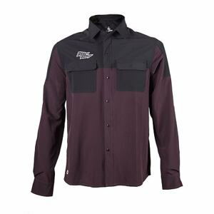 FT MEN'S RIDER LONG SLEEVE SHIRT WINE RED/BLACK Velikost: M