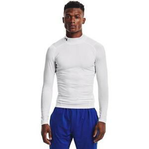 Under Armour Pánské kompresní tričko HG Armour Comp Mock LS white M, Bílá