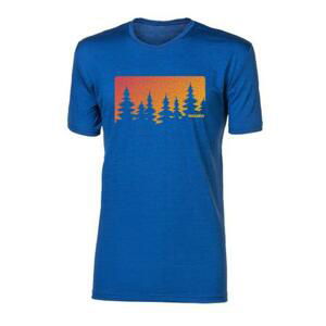 PROGRESS HRUTUR "FOREST" pánské merino triko XL modrý melír, Modrá