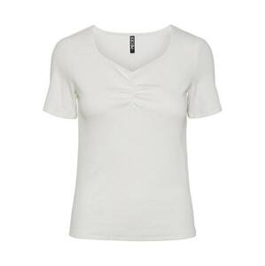 Pieces Dámské triko PCTANIA Slim Fit 17135430 Bright White S