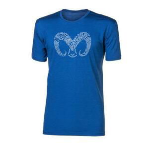 PROGRESS HRUTUR "RAM" short sleeve merino T-shirt XXXL modrý melír, Modrá