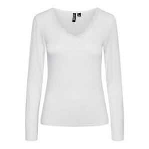 Pieces Dámské triko PCBARBERA Standard Fit 17141053 Bright White S