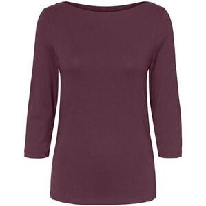 Vero Moda Dámské triko VMPANDA Regular Fit 10274133 Winetasting XXL