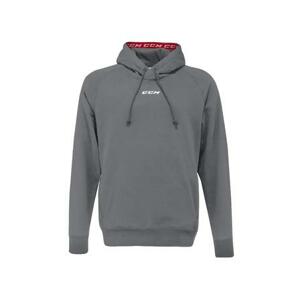 CCM Mikina Team Fleece Pullover Hoodie SR, Senior, XXL, šedá