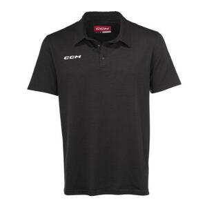 CCM Triko Fitted Polo SR, černá, Senior, S