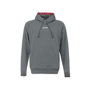 CCM Mikina Team Fleece Pullover Hoodie SR, Senior, L, šedá