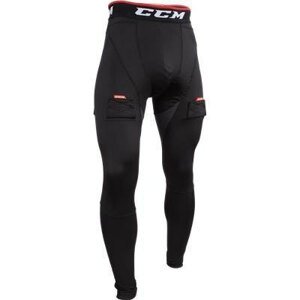 CCM Kalhoty se suspenzorem Compression Pant Jock SR, Senior, L, černá