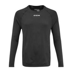 CCM Triko s dlouhým rukávem Premium Training Tee SR, černá, Senior, XXL