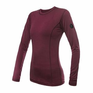 SENSOR MERINO AIR dámské triko dl.rukáv port red Velikost: XL