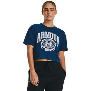 Under Armour Dámské tričko Collegiate Crest Crop SS varsity blue XS