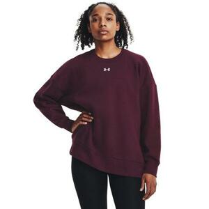 Under Armour Dámská oversize mikina Rival Fleece OS Crew dark maroon XS