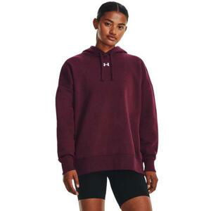 Under Armour Dámská oversize mikina Rival Fleece OS Hoodie dark maroon XS