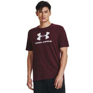 Under Armour Pánské tričko Sportstyle Logo SS dark maroon 3XL, XXXL