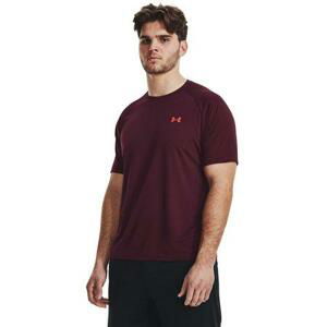 Under Armour Pánské triko Tech 2.0 SS Tee Novelty dark maroon XXL