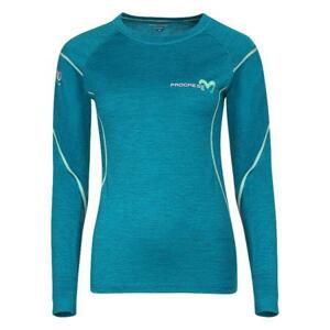 PROGRESS MW NDRZ womens merino long sleeve T-shirt XL zelený melír