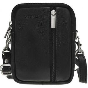 SEGALI Pánská kožená crossbody taška 6032 Black