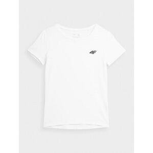4F Dámské sportovní tričko white XL, Bílá