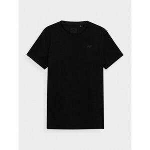4F Pánské volnočasové tričko deep black M