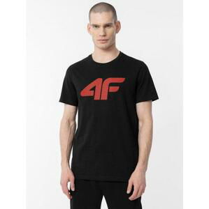 4F Pánské volnočasové tričko black XXL, Černá