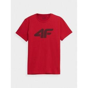 4F Pánské volnočasové tričko red XXL, Červená