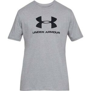 Under Armour Pánské tričko Sportstyle Logo SS - velikost XS steel light heather S