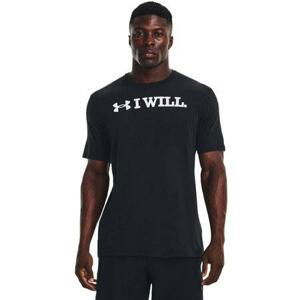 Under Armour Pánské bavlněné tričko I Will SS black M, Černá