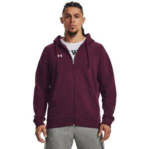 Under Armour Pánská mikina Rival Fleece FZ Hoodie dark maroon XL