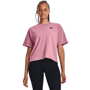 Under Armour Dámské tričko W Logo LC Oversized HW SS pink elixir M