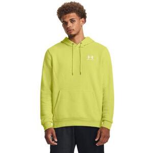 Under Armour Pánská mikina Essential Fleece Hoodie lime yellow S