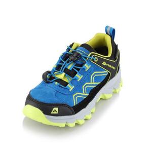 ALPINE PRO Dětská outdoorová obuv s membránou ptx MOLLEHO electric blue lemonade 28, Modrá