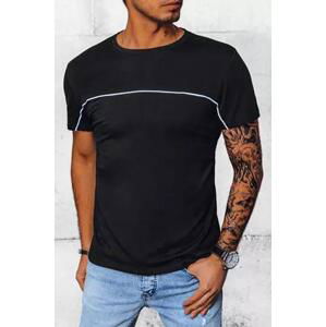 Dstreet Pánské jednoduché černé tričko RX5028 L, Černá