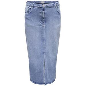 ONLY CARMAKOMA Dámská sukně CARAYOE 15315856 Light Medium Blue Denim XL