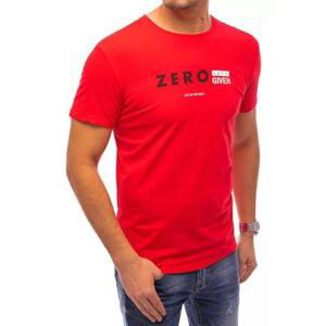Dstreet Červené pánské tričko RX4742 XXL s potiskem