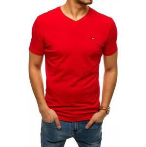 Dstreet Červené pánské tričko bez potisku RX4464 XXL