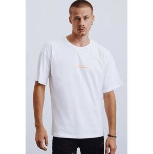 Dstreet Pánské bílé tričko s potiskem RX4623 M, Bílá,