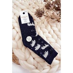 Kesi Dámské Vlněné Ponožky V Polar Bear námořnická modrá 38-41, Odstíny, tmavě, modré