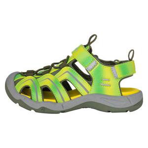 ALPINE PRO Dětské sandály s reflexními prvky ANGUSO neon green 32, Zelená