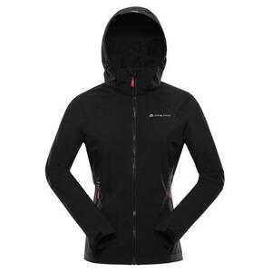 ALPINE PRO Dámská softshellová bunda s membránou LANCA black XL, Černá