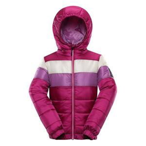 ALPINE PRO Dětská hi-therm bunda KISHO fuchsia red 164-170