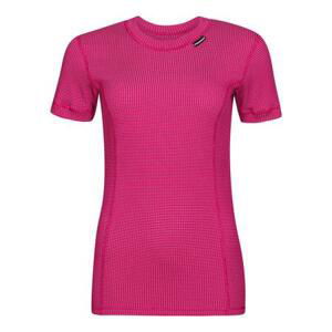 PROGRESS MS NKRZ ladies baselayer short sleeve T-shirt S vínová/růžová