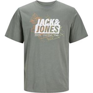 Jack&Jones Pánské triko JCOMAP Regular Fit 12252376 Agave Green XXL