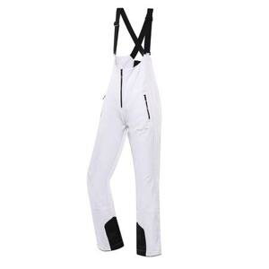 ALPINE PRO Dámské lyžařské softshellové kalhoty GERANA white XL, Bílá